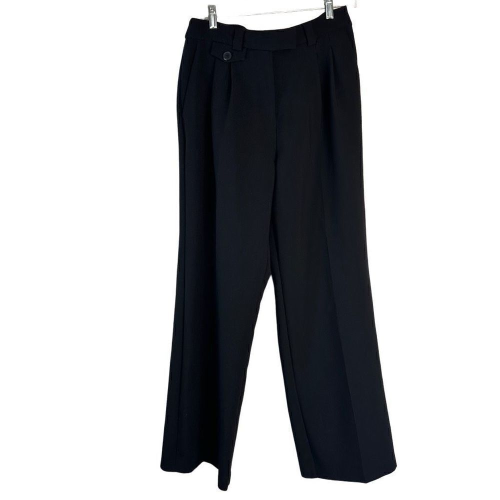 1. State Black Hi-Rise Wide Leg Trouser Pants Womens 8 Modern Workwear Office